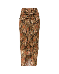 Sira Silk Midi Skirt