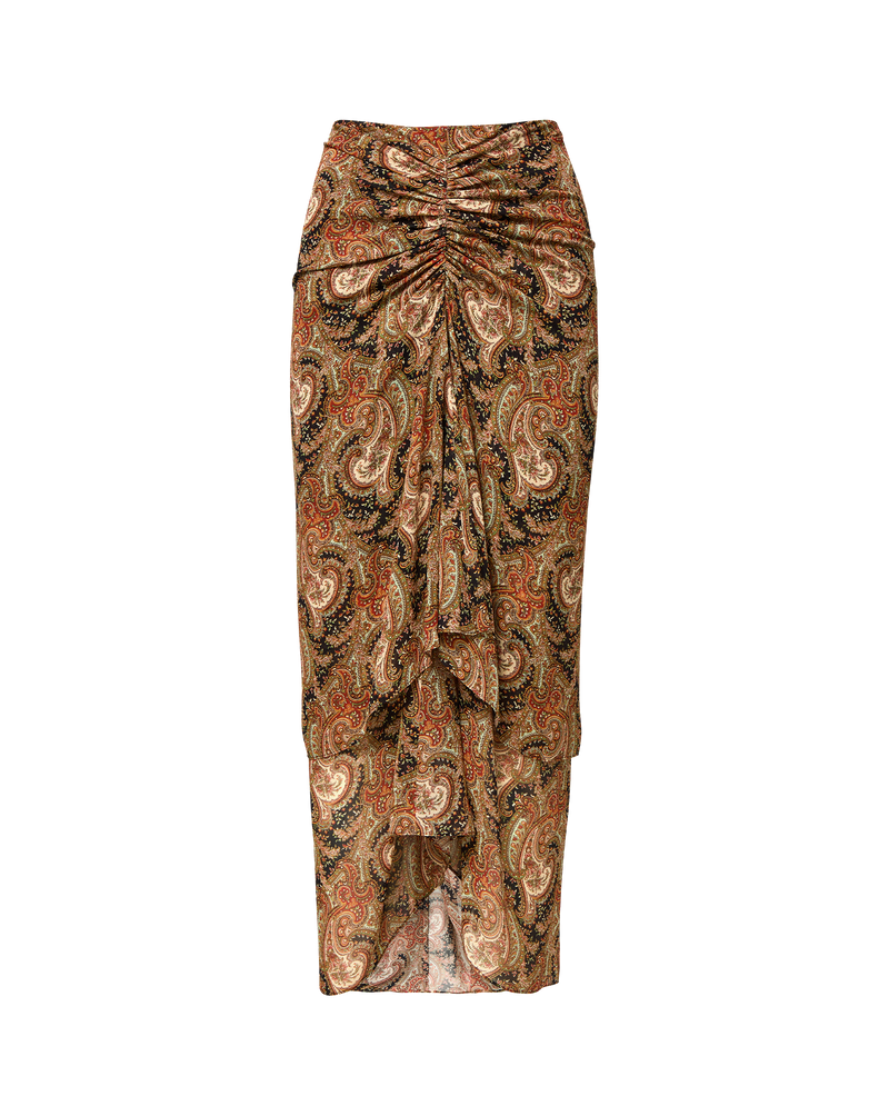 Sira Silk Midi Skirt