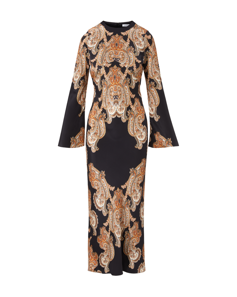 Lupita Paisley Midi Dress