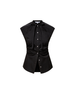 Joon Tie-Neck Button-Down Blouse
