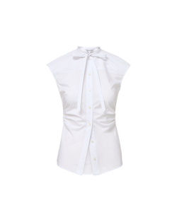 Joon Tie-Neck Button-Down Blouse