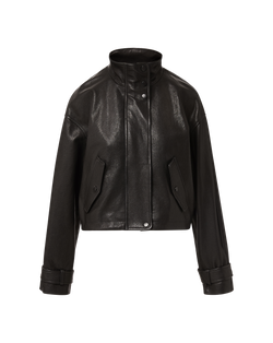 Bateman Cropped Leather Jacket