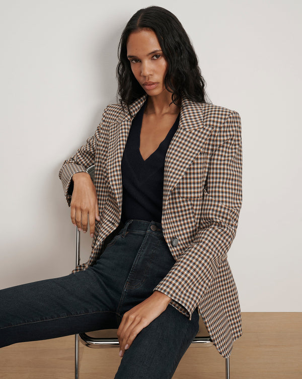 Livvy Houndstooth Dickey Jacket