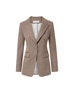 Livvy Houndstooth Dickey Jacket