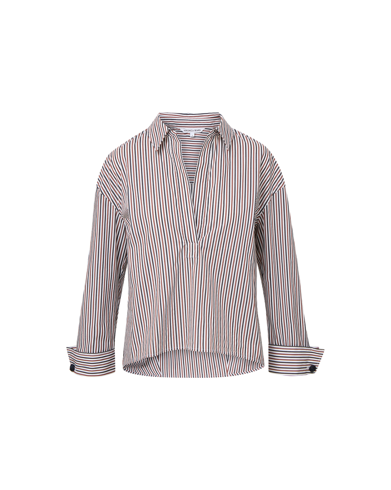 Draymond Striped Cuff-Sleeve Shirt