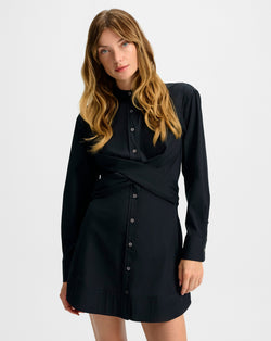 Ellers Mini Wrap Shirtdress