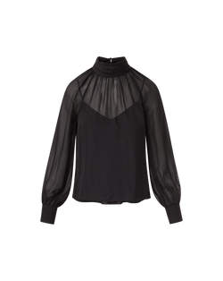 Alyssa Silk Turtleneck Blouse
