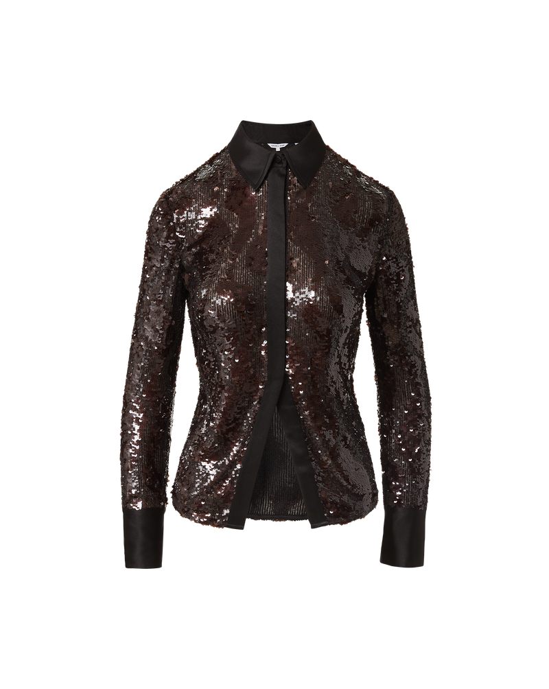 Matty Sequin Button-Down Shirt