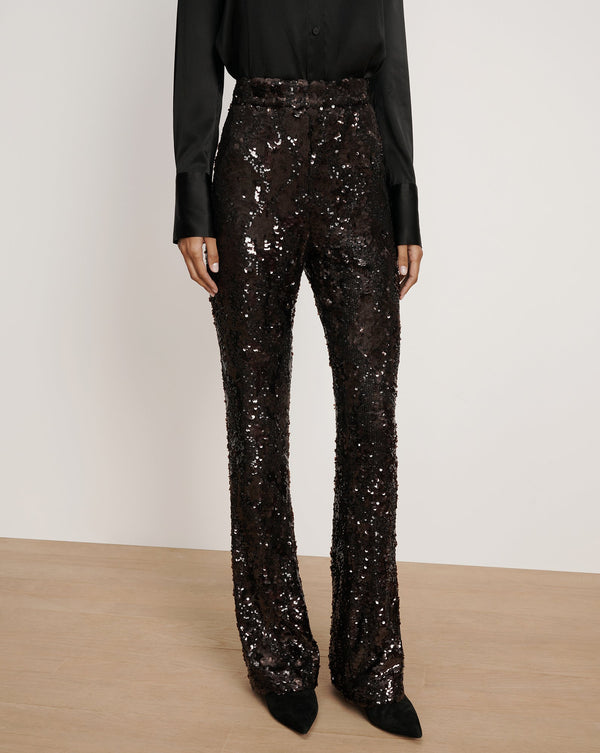 Collier Sequin Skinny-Flare Pant