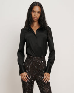 Monique Silk Button-Down Shirt