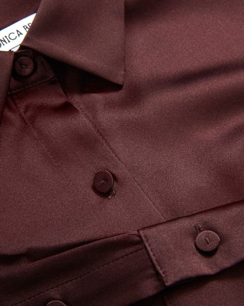 Monique Silk Button-Down Shirt