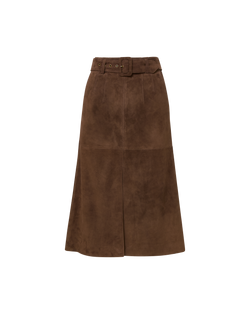 Alexie Suede Midi Skirt