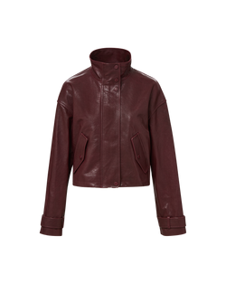 Bateman Cropped Leather Jacket