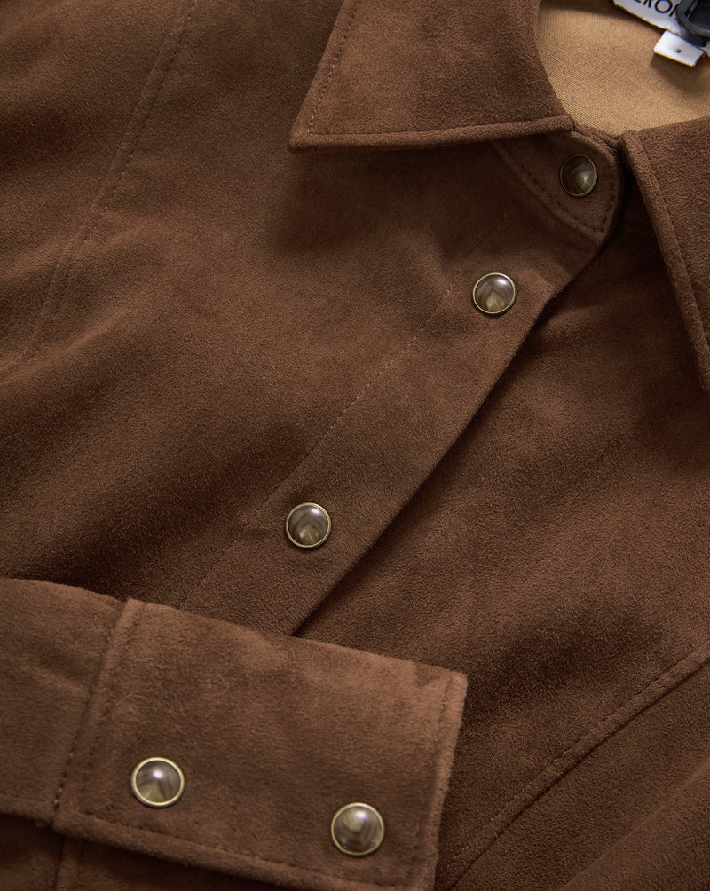 Wittaker Suede Button-Down Shirt