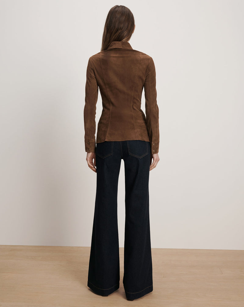 Wittaker Suede Button-Down Shirt