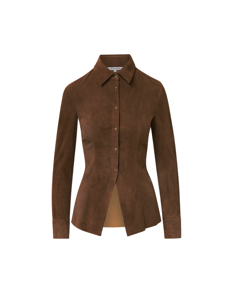 Wittaker Suede Button-Down Shirt