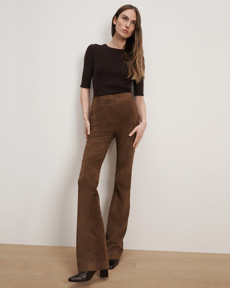 Gracie Suede Flare Pant