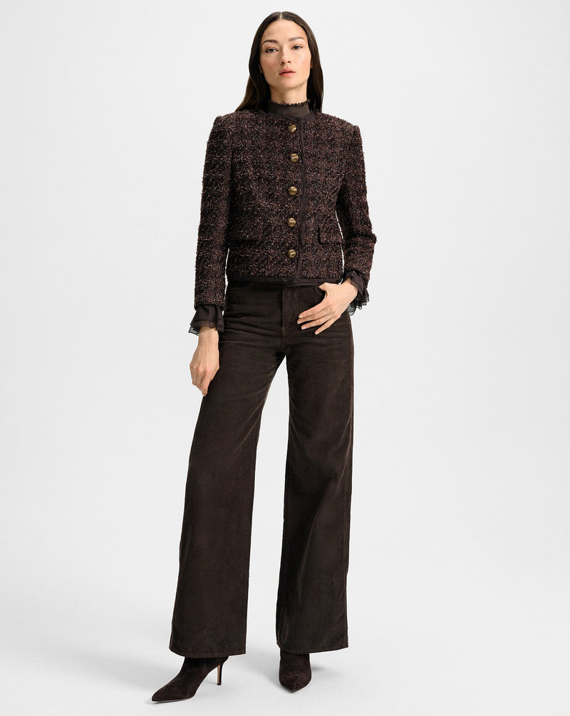 Audrina Metallic Tweed Jacket