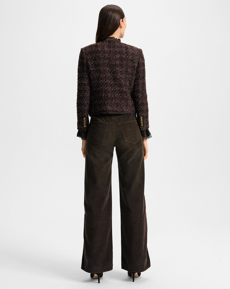 Audrina Metallic Tweed Jacket