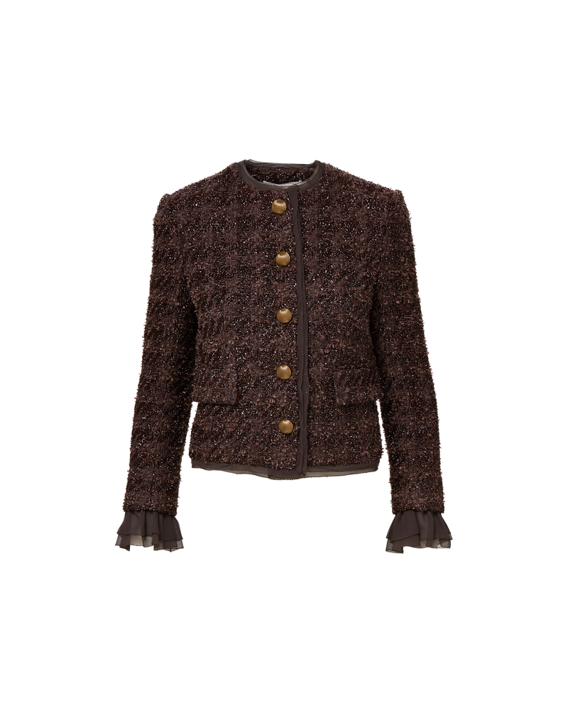 Audrina Metallic Tweed Jacket