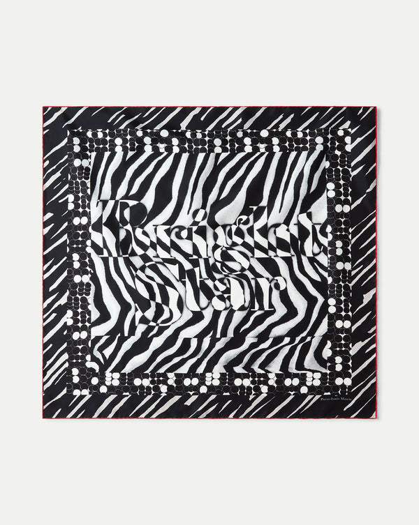 Abstract Bandana Silk Scarf
