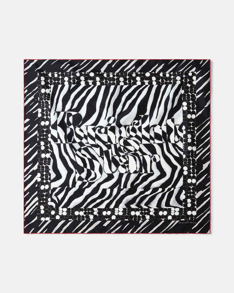 Abstract Bandana Silk Scarf