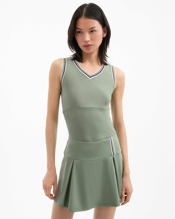 Spin Striped-Trim Tank Top