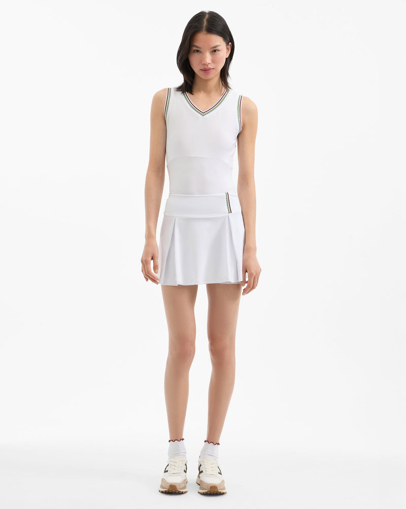 Spin Striped-Trim Tank Top