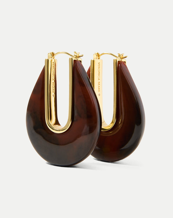 Resin Drop Hoop Earring