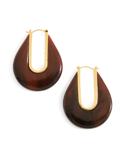Resin Drop Hoop Earring