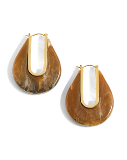 Resin Drop Hoop Earring