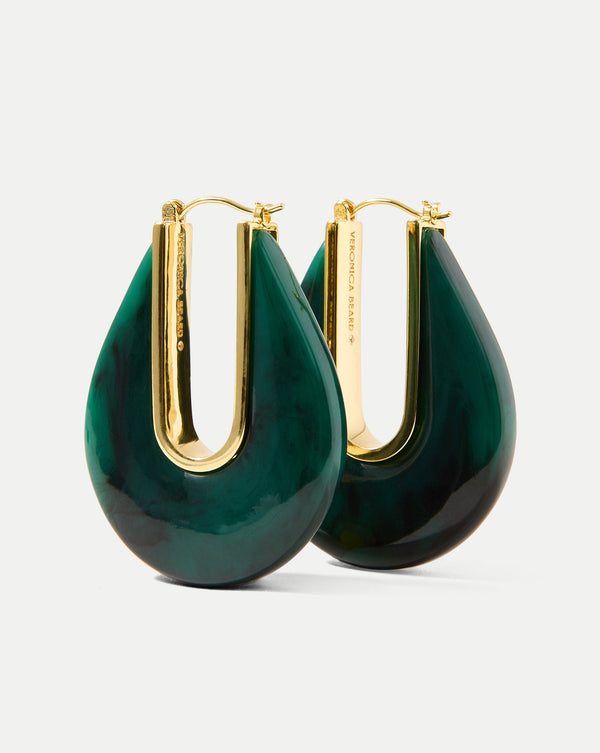 Resin Drop Hoop Earring
