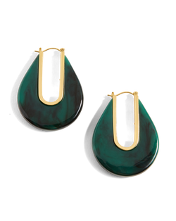 Resin Drop Hoop Earring