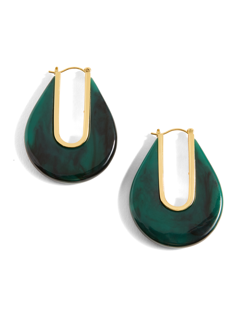 Resin Drop Hoop Earring
