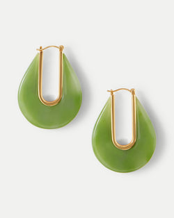 Resin Drop Hoop Earrings