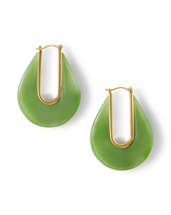 Resin Drop Hoop Earrings