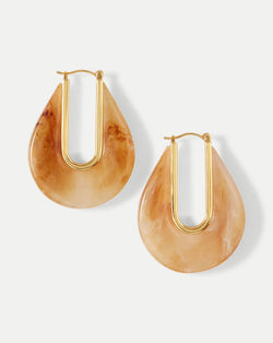 Resin Drop Hoop Earrings