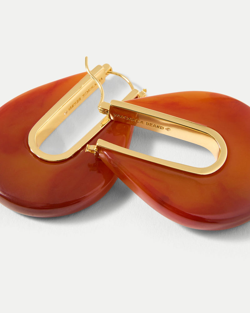 Resin Drop Hoop Earring