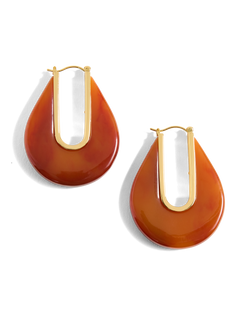Resin Drop Hoop Earring