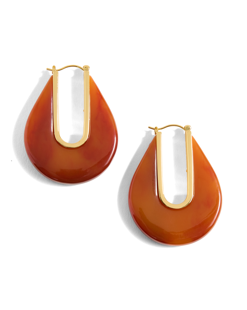 Resin Drop Hoop Earring