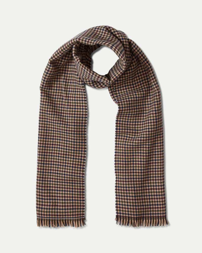 Houndstooth Wool Scarf