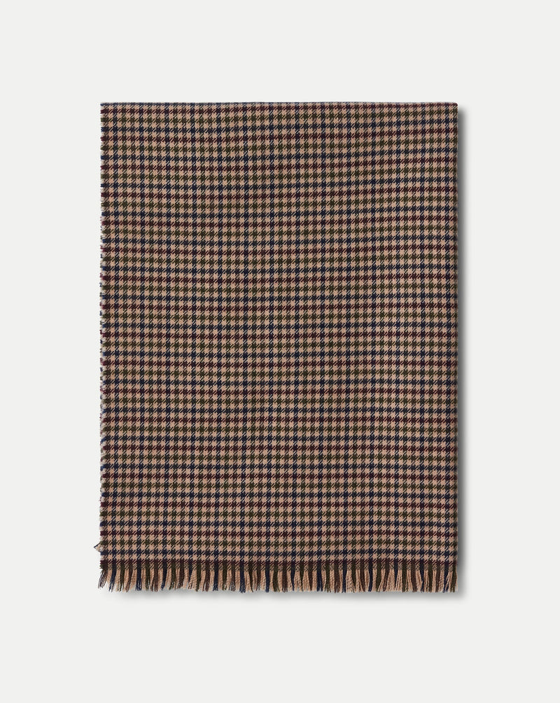 Houndstooth Wool Scarf