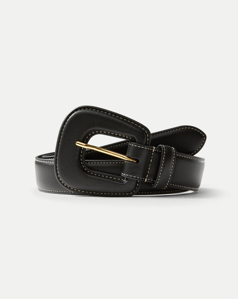 Elsy Leather-Buckle Belt