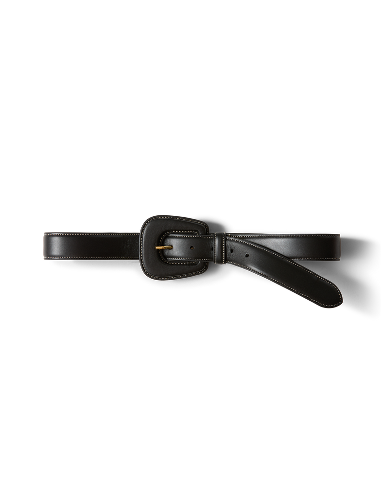 Elsy Leather-Buckle Belt