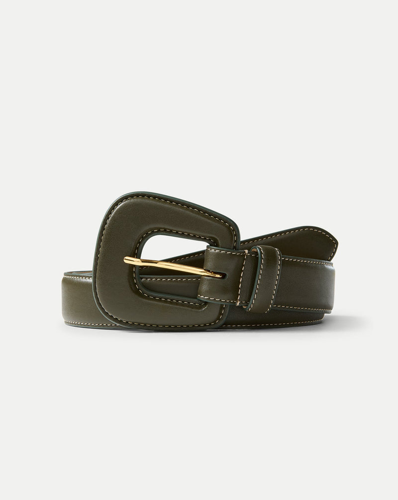 Elsy Leather-Buckle Belt