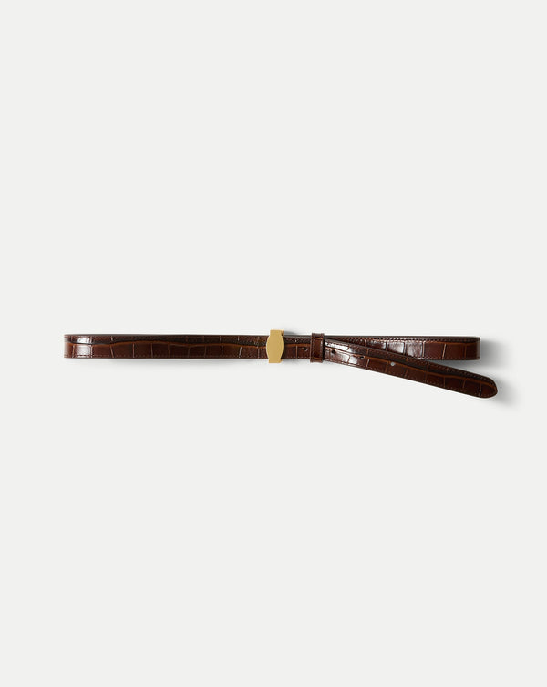 Dash Croc-Embossed Belt