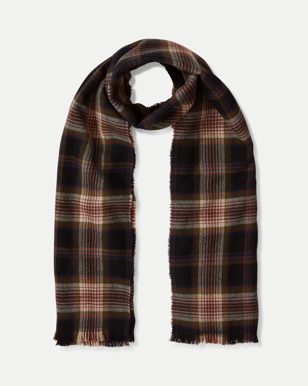 Plaid Wool Scarf