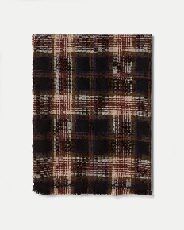 Plaid Wool Scarf