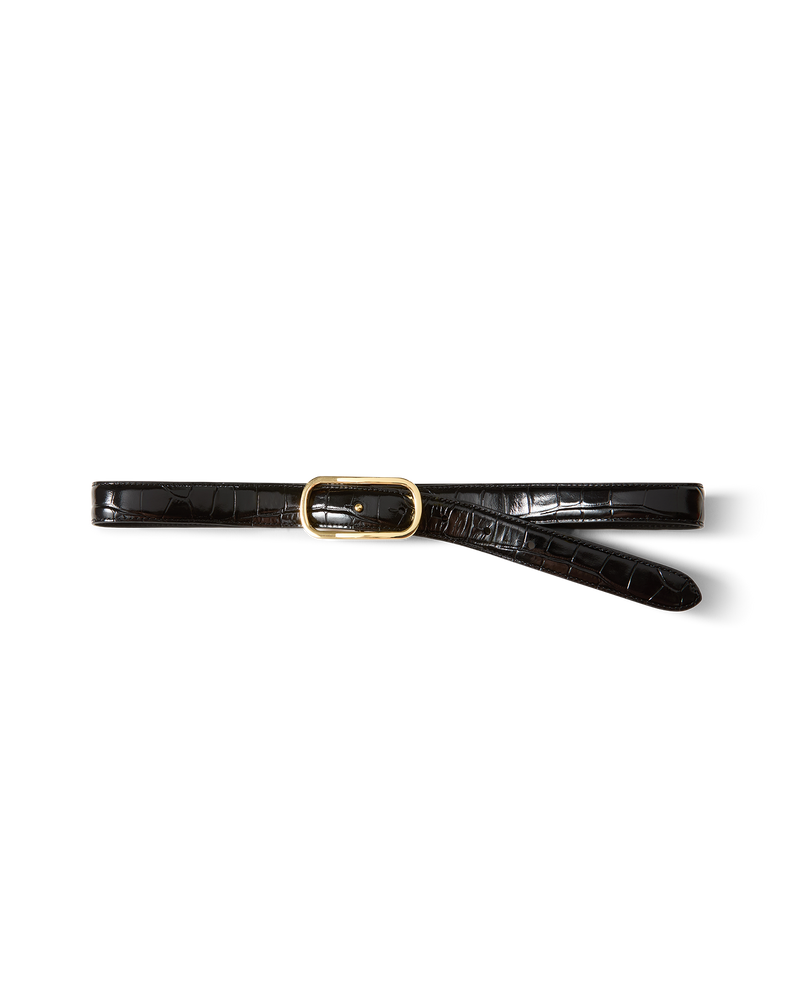 Loop Croc-Embossed Belt