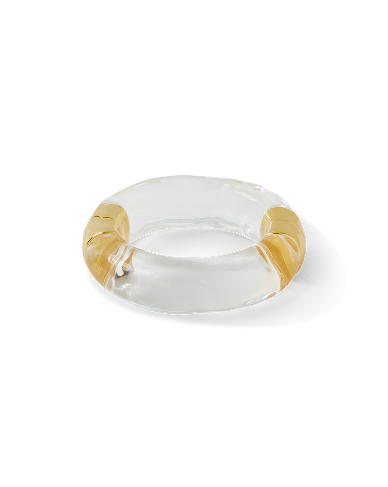 Large Molten Lucite Bangle Bracelet